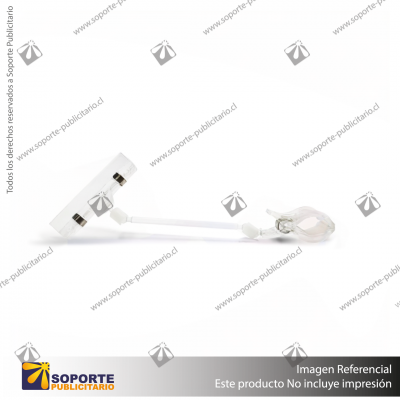 SOSTENEDOR GRAFICA PINZA ACRILICA 210 MM
