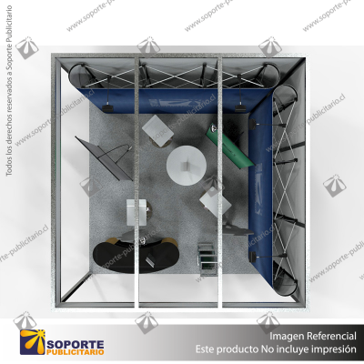 STAND 2 PERIMETRALES 3*3 MTS EQUIP3