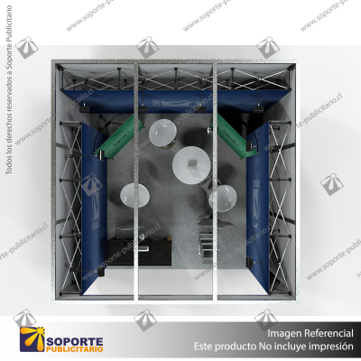 STAND 3 PERIMETRALES 3*3 MTS EQUIP4