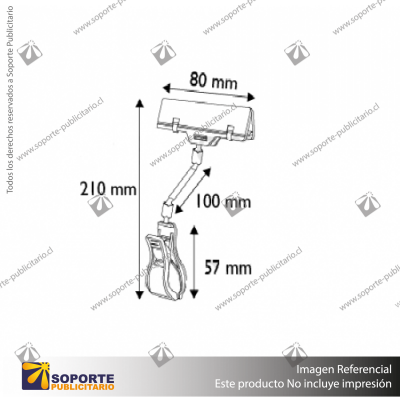 SUJETADOR ACRILICO 210CM