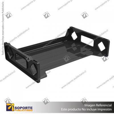 SUSTAINABLE OFFICE DESK TRAY, STACKABLE, BLACK