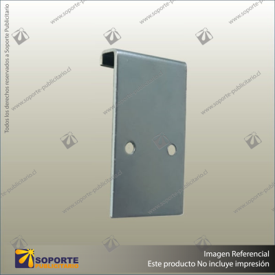 T MOUNTING BRACKET CLIP - ZINC PLATED STEEL - 85MM HIGH X 50MM WIDE