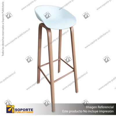 TABURETE BAR EAMES BLANCO
