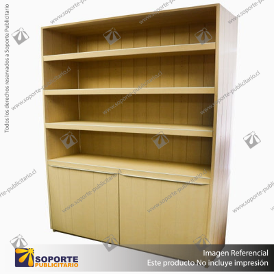 TALL CABINET - MELAMINE - 4 SHELVES COLOUR (1800MM HIGH)