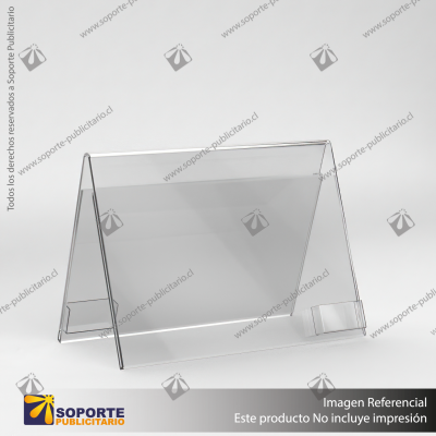 TARJETERO EN PORTA GRAFICA ACRILICO A3 (29.7*42 CMS) FORMATO A HORIZONTAL 2.5 MM