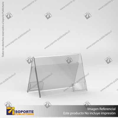 TARJETERO EN PORTA GRAFICA ACRILICO A4 (21*29.7 CMS) FORMATO A HORIZONTAL 2 MM
