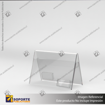 TARJETERO EN PORTA GRAFICA ACRILICO A4 (21*29.7 CMS) FORMATO A HORIZONTAL 2 MM