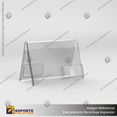 TARJETERO EN PORTA GRAFICA ACRILICO A5 (14.8*21 CMS) FORMATO A HORIZONTAL 1.5 MM