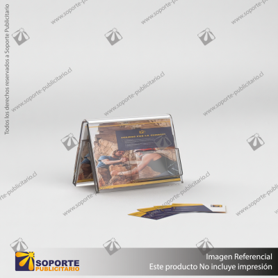 TARJETERO EN PORTA GRAFICA ACRILICO A6 (10.5*14.8 CMS) FORMATO A HORIZONTAL 1.5 MM