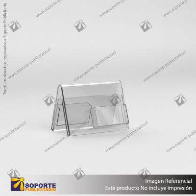 TARJETERO EN PORTA GRAFICA ACRILICO A6 (10.5*14.8 CMS) FORMATO A HORIZONTAL 1.5 MM