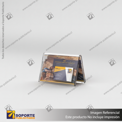 TARJETERO EN PORTA GRAFICA ACRILICO A6 (10.5*14.8 CMS) FORMATO A HORIZONTAL 1.5 MM