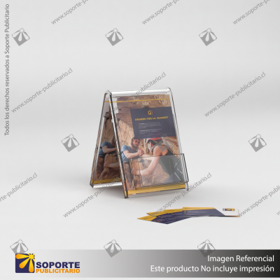 TARJETERO EN PORTA GRAFICA ACRILICO A6 (10.5*14.8 CMS) FORMATO A VERTICAL 1.5 MM