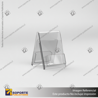 TARJETERO EN PORTA GRAFICA ACRILICO A6 (10.5*14.8 CMS) FORMATO A VERTICAL 1.5 MM