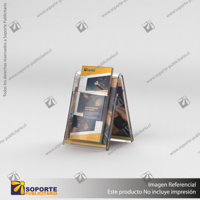 TARJETERO EN PORTA GRAFICA ACRILICO A6 (10.5*14.8 CMS) FORMATO A VERTICAL 1.5 MM