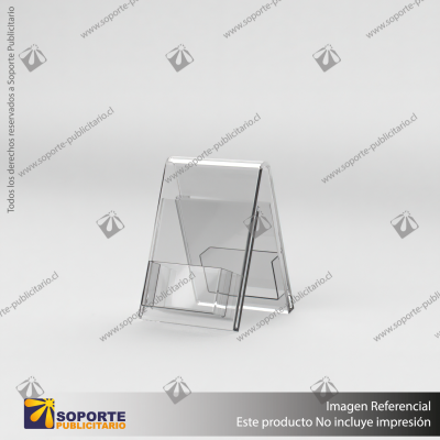 TARJETERO EN PORTA GRAFICA ACRILICO A6 (10.5*14.8 CMS) FORMATO A VERTICAL 1.5 MM