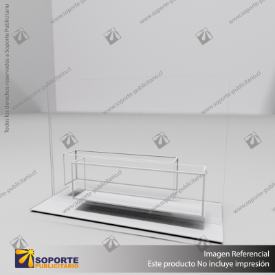 TARJETERO EN PORTA GRAFICA ACRILICO A6 (10.5*14.8 CMS) FORMATO T HORIZONTAL 1.5 MM