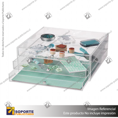 THE PERFECT STORAGE ORGANIZER WITH 3 DRAWERS FOR CRAFT PAPER (12"X12")