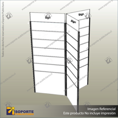 THREE PANEL RADIAL DISPLAY