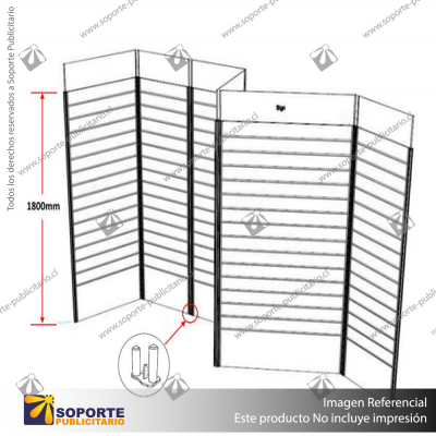 THREE PANEL RADIAL DISPLAY