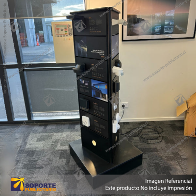 THREE-SIDED TRIANGULAR DISPLAY UNIT - PRIME COLOUR LAMINATE - 1540H X 475W X 475D