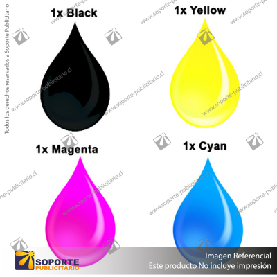 TINTA ECOSOLVENTE 1 LITRO COLOR NEGRO (C20)