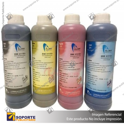 TINTA ECOSOLVENTE ALLWIN 1 LITRO COLOR MAGENTA PARA CABEZALES DX3. DX4. DX5. DX7
