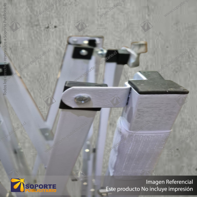 TOLDO FIERRO CUADRADO BLANCO 2X2