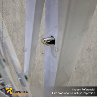 TOLDO FIERRO CUADRADO BLANCO 2X2