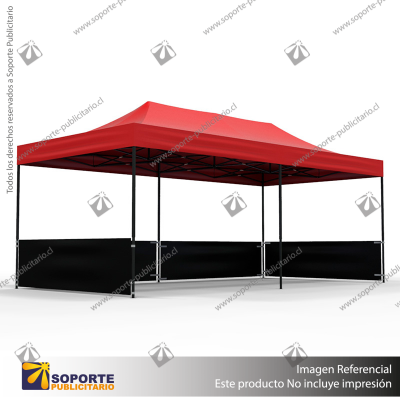 TOLDO PUBLICITARIO 3*6 MTS COLOR ROJO