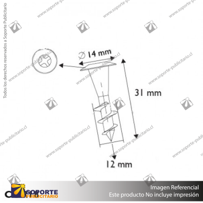 TORNILLO PLASTICO 31MM