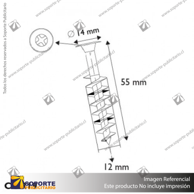 TORNILLO PLASTICO 55MM