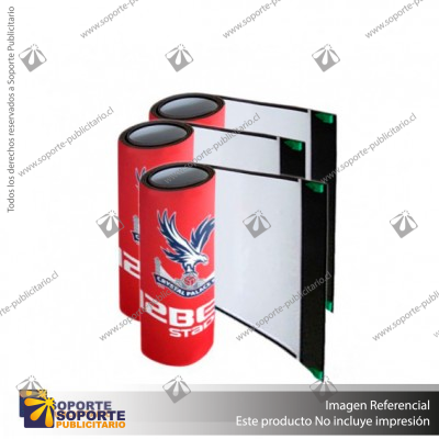 TOTEM PUBLICITARIO CILINDRICO 180*230 CMS