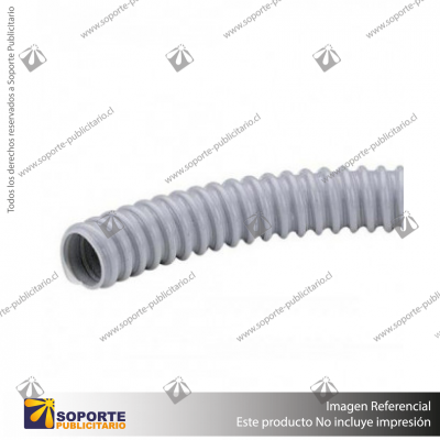 TUBO CORRUGADO GRIS 13MM ROLLO 25 MTS