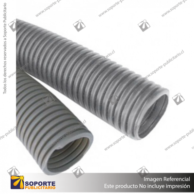 TUBO CORRUGADO GRIS 21MM ROLLO 50 MTS