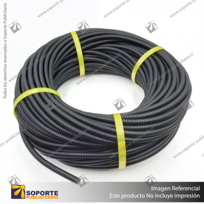 TUBO CORRUGADO NEGRO 10MM ROLLO 50 MTS
