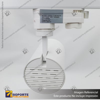 VERSALLES - FOCO LED TRACK LIGHT TRIFASICO COB 18W 3000K BLANCO 24