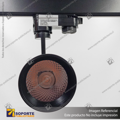VERSALLES - FOCO LED TRACK LIGHT TRIFASICO COB 18W 3000K NEGRO 24