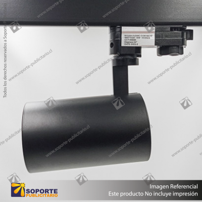 VERSALLES - FOCO LED TRACK LIGHT TRIFASICO COB 18W 3000K NEGRO 24