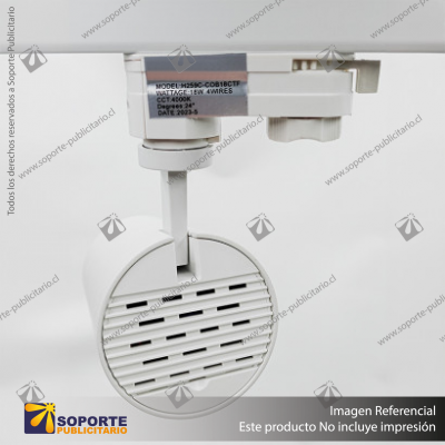VERSALLES - FOCO LED TRACK LIGHT TRIFASICO COB 18W 4000K BLANCO 24