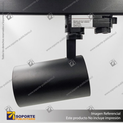 VERSALLES - FOCO LED TRACK LIGHT TRIFASICO COB 18W 4000K NEGRO 24