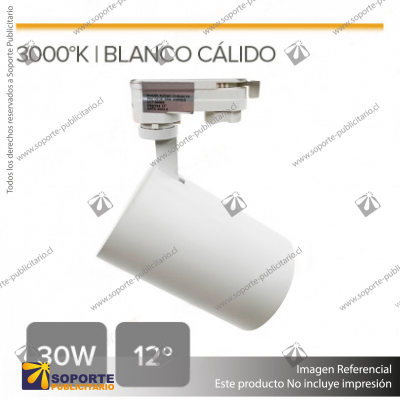 VERSALLES - FOCO LED TRACK LIGHT TRIFASICO COB 30W 3000K BLANCO 12
