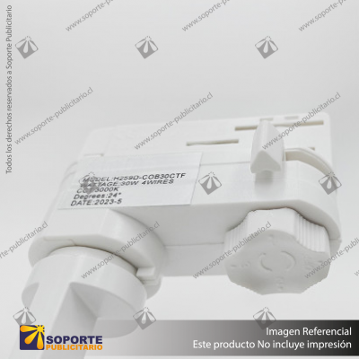 VERSALLES - FOCO LED TRACK LIGHT TRIFASICO COB 30W 3000K BLANCO 24