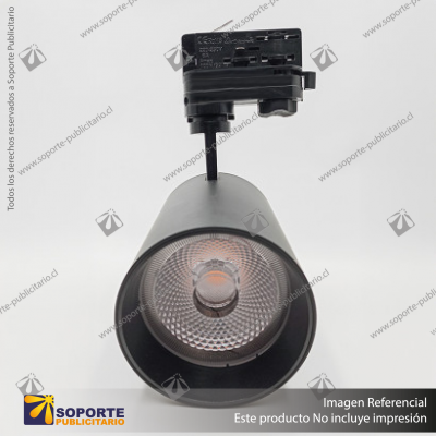 VERSALLES - FOCO LED TRACK LIGHT TRIFASICO COB 30W 3000K NEGRO 24