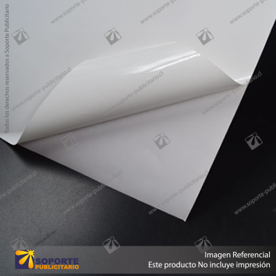 VINILO ADHESIVO BLANCO 75 MICRAS BRILLANTE 1.52*50 MTS
