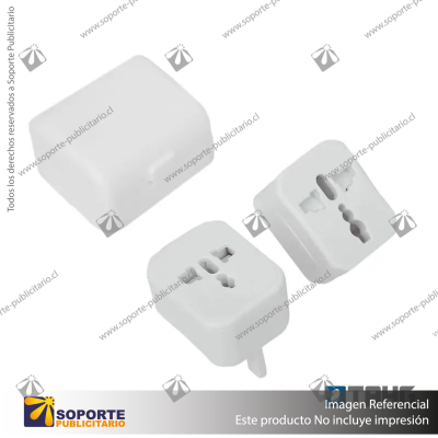 WORLD TRAVEL ADAPTOR/BLANCO/BLANCO