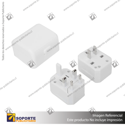 WORLD TRAVEL ADAPTOR/BLANCO/BLANCO