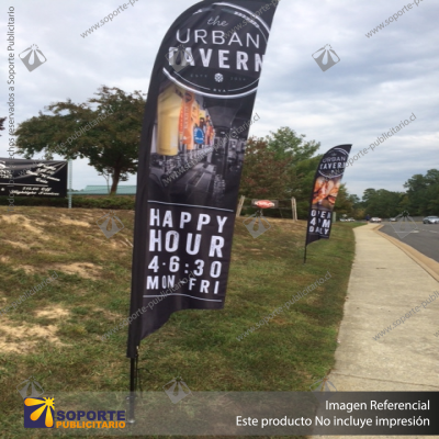 MASTIL CURVO VELA PRO 320*80 CMS (340 CMS) PARA BANDERA PUBLICITARIA (C30)