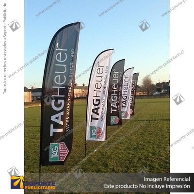 MASTIL CURVO VELA PRO 420*90 CMS (440 CMS) PARA BANDERA PUBLICITARIA (C40)