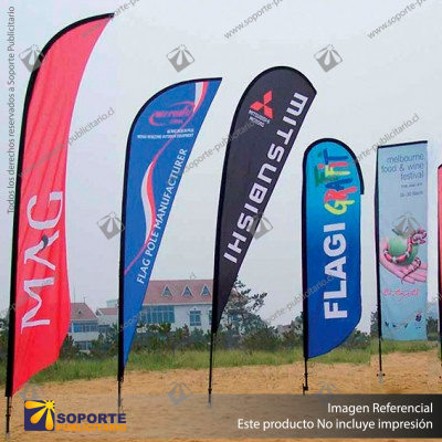 MASTIL CURVO VELA PRO 420*90 CMS (440 CMS) PARA BANDERA PUBLICITARIA (C40)