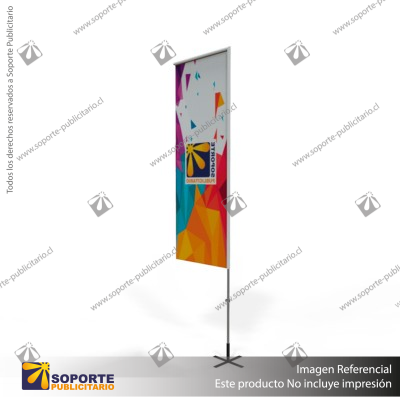MASTIL RECTO ALUMINIO 320*80 CMS PARA BANDERA PUBLICITARIA (C10)